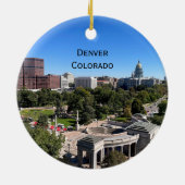 Denver Colorado Downtown State Capitol Personalize Keramisch Ornament (Achterkant)