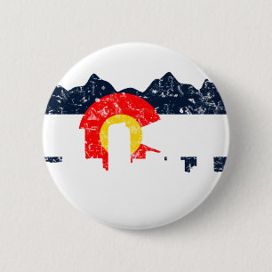 Denver Colorado Flag Ronde Button 5,7 Cm