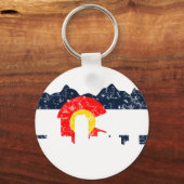 Denver Colorado Flag Sleutelhanger (Voorkant)