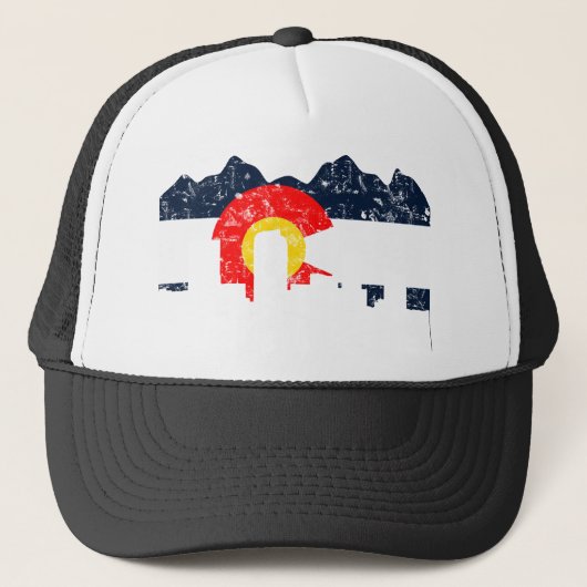 Denver Colorado Flag Trucker Pet (Voorkant)