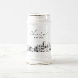 Denver Colorado gepersonaliseerde skyline Bierpul