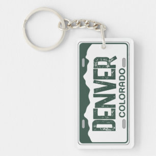 Denver Colorado groene licentie bord sleutelhanger