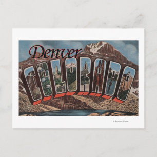 Denver, Colorado - grote letterscènes Briefkaart