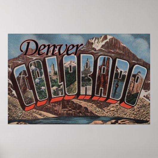 Denver, Colorado - grote letterscènes Poster (Voorkant)