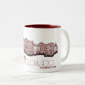 Denver Colorado historische rode mok (Voorkant rechts)