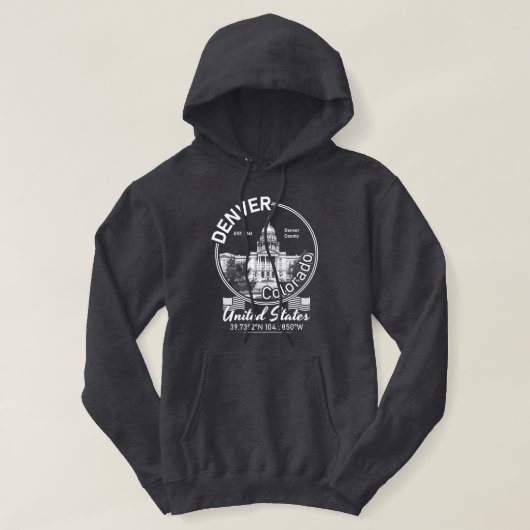 DENVER - COLORADO  HOODIE (Design voorkant)