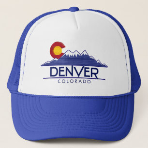 Denver Colorado houten bergen hoed Trucker Pet
