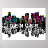 Denver, Colorado in graffiti Poster (Voorkant)