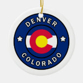 Denver Colorado Keramisch Ornament (Voorkant)