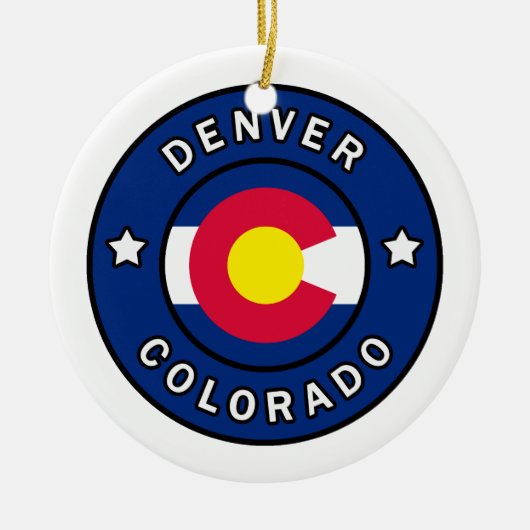 Denver Colorado Keramisch Ornament (Voorkant)