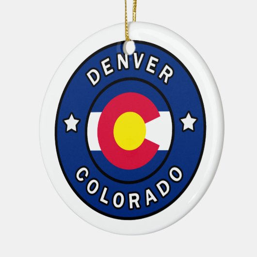 Denver Colorado Keramisch Ornament (Links)