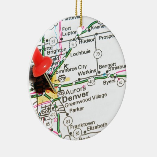 Denver, Colorado Keramisch Ornament (Rechts)