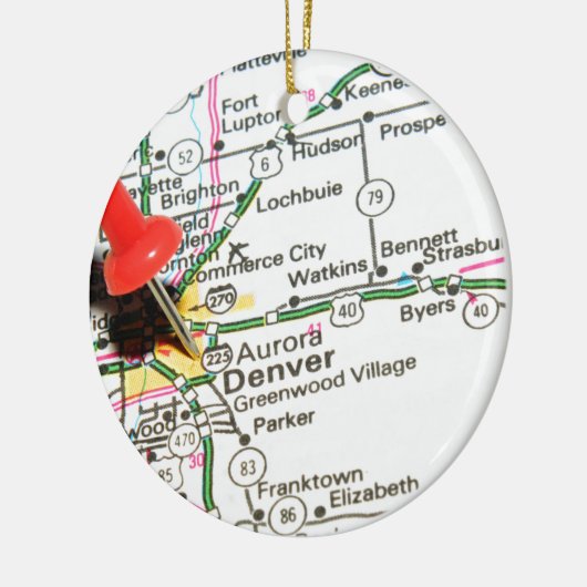 Denver, Colorado Keramisch Ornament (Links)