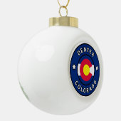 Denver Colorado Keramische Bal Ornament (Links)