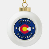 Denver Colorado Keramische Bal Ornament (Voorkant)