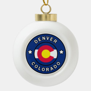 Denver Colorado Keramische Bal Ornament