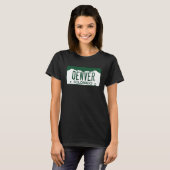 Denver Colorado License Plate T-shirt (Voorkant volledig)