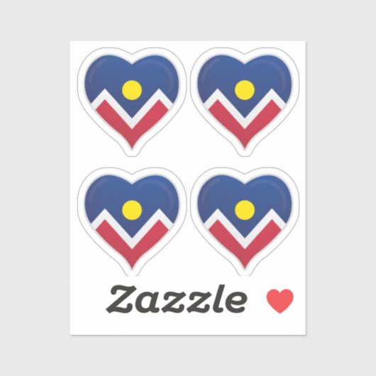 Denver Colorado liefde vlag trots Sticker (Vel)
