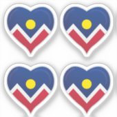 Denver Colorado liefde vlag trots Sticker (Voorkant)