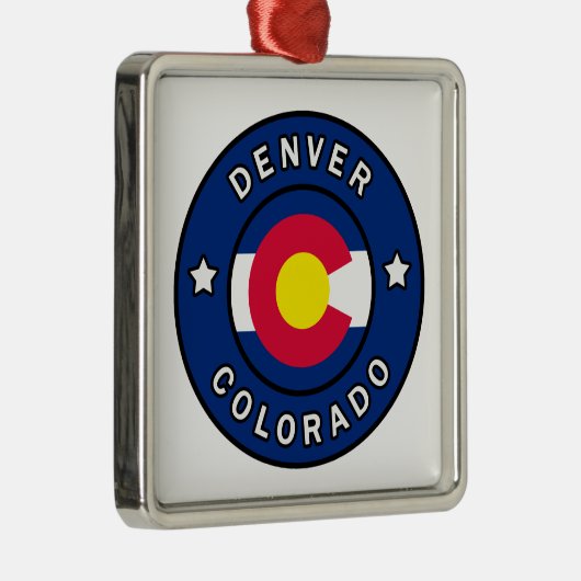 Denver Colorado Metalen Ornament (Rechts)