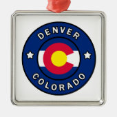 Denver Colorado Metalen Ornament (Voorkant)