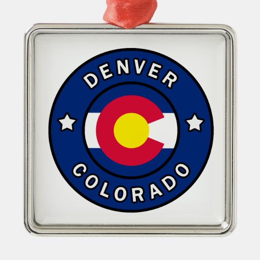Denver Colorado Metalen Ornament (Voorkant)