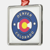 Denver Colorado Metalen Ornament (Links)