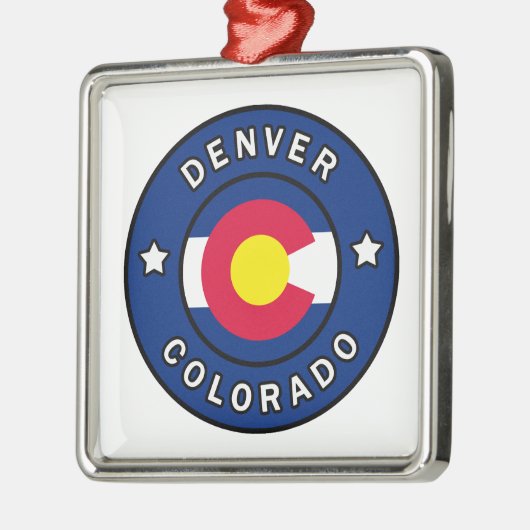 Denver Colorado Metalen Ornament (Links)