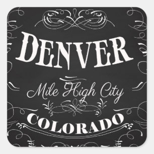 Denver, Colorado - Mile High City, Verenigde State Vierkante Sticker
