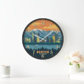Denver Colorado Mountain Skyline Grote Klok (Huis)