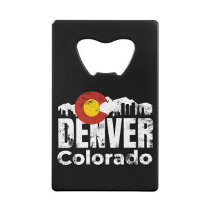 Denver Colorado Mountains Creditkaart Flessenopener