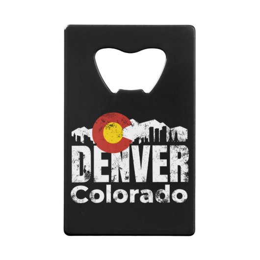 Denver Colorado Mountains Creditkaart Flessenopener (Voorkant)