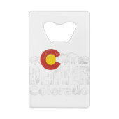 Denver Colorado Mountains Creditkaart Flessenopener (Achterkant)