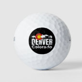 Denver Colorado Mountains Golfballen (Voorkant)