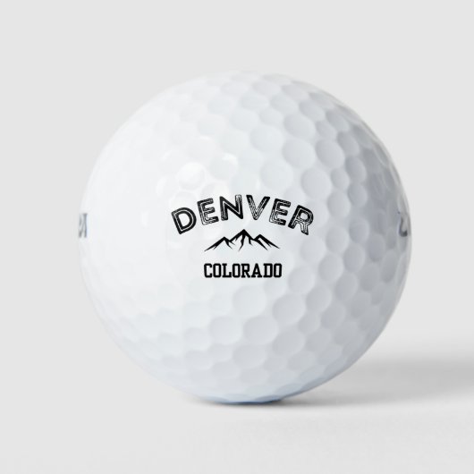 Denver Colorado Mountains Golfballen (Voorkant)