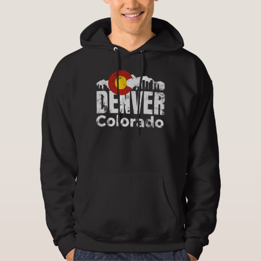 Denver Colorado Mountains Hoodie (Voorkant)