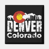 Denver Colorado Mountains Magneet (Voorkant)