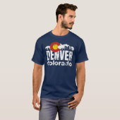 Denver Colorado Mountains T-Shirt (Voorkant volledig)