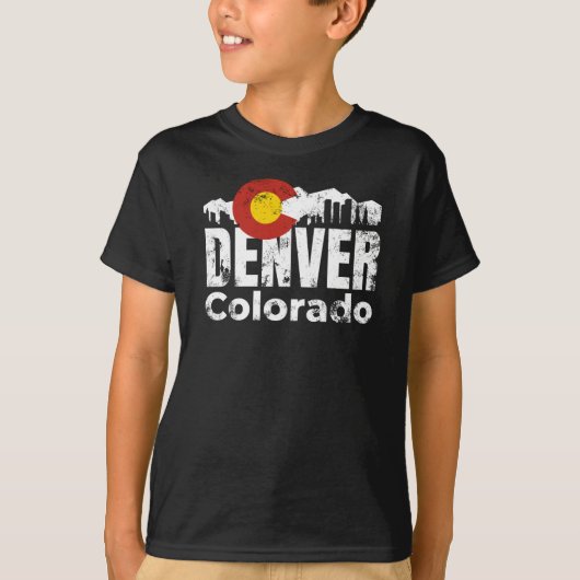 Denver Colorado Mountains T-Shirt (Voorkant)