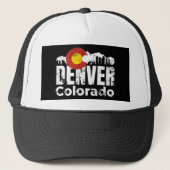 Denver Colorado Mountains Trucker Hat Pet (Voorkant)