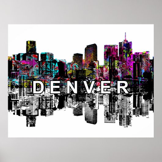 Denver, Colorado op graffiti Poster (Voorkant)