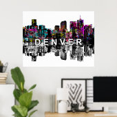 Denver, Colorado op graffiti Poster (Thuiskantoor)