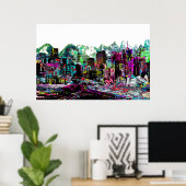 Denver, Colorado op graffiti Poster (Thuiskantoor)