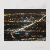 Denver Colorado op het Briefkaart van Night (Voorkant)