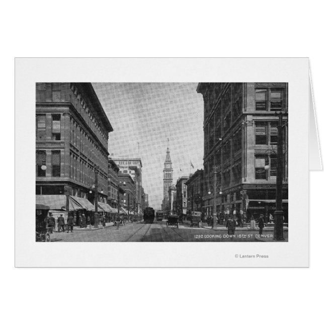 Denver, Colorado - Op het Uitzicht van 16th Street (Voorkant Horizontaal)