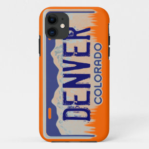 Denver Colorado oranje blauwe licentieloon 5 hoesj Case-Mate iPhone Case
