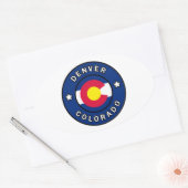 Denver Colorado Ovale Sticker (Envelop)