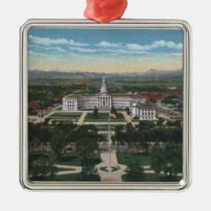 Denver, Colorado - Panorama of Civic Metalen Ornament