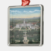 Denver, Colorado - Panorama of Civic Metalen Ornament (Links)