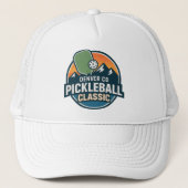 Denver Colorado Pickleball Paddle Stijl Trucker Pet (Voorkant)